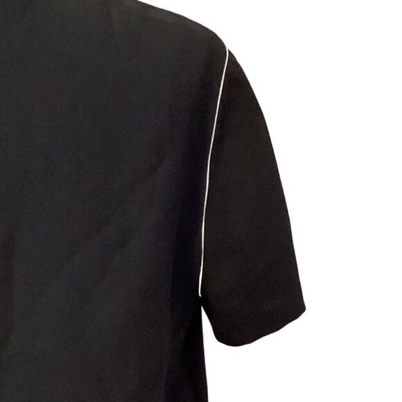 Lafayette 148 New York Silk Black Long Tunic Asymmetrical Sz M Medium - Picture 10 of 11